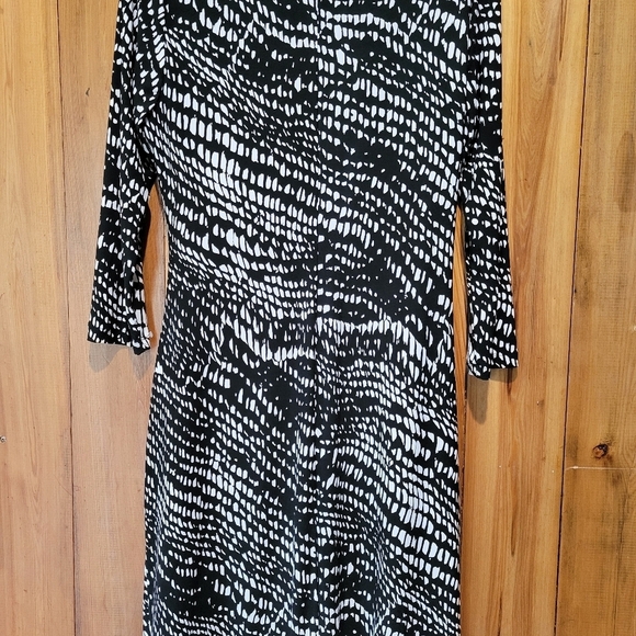 Ralph Lauren Elegant Black and White Patterned Dress - Picture 5 of 13